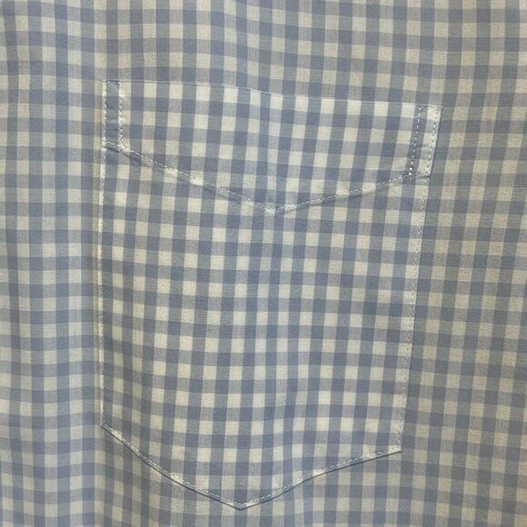 GOODTHREADS Button-down Shirt Men's XL Blue White Gingham Plaid Poplin Standard - Picture 12 of 15